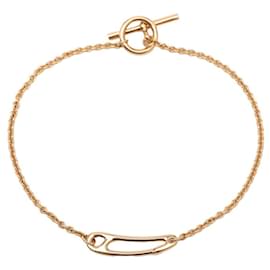 Bracelet porte-charms Hermes Chaine d'Ancre Mini Punk en or rose 18K - Hermès