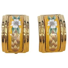 Hermes Gold Plated Clip Earrings - Hermès