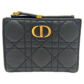 Christian Dior Cannage Kalbsleder Caro Dahlia Portemonnaie