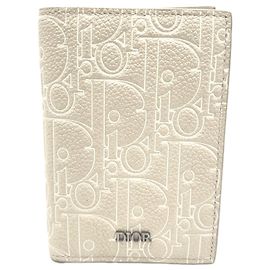 Christian Dior Cream Bi-fold Business Card Case