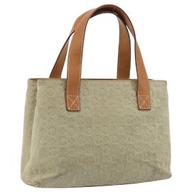 Céline Borsa CELINE C Macadam in tela e scamosciato grigio argento autentica 193033A