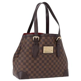 LOUIS VUITTON Bolsa Tote Hampstead MM Damier Ebene N51204 LV Auth am12171V
