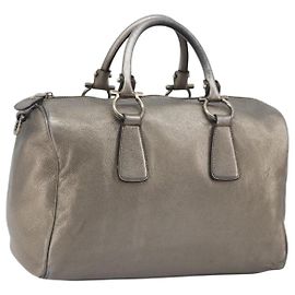 Borsa LOUIS VUITTON Gancini in pelle argento LV Auth ar14110