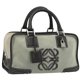 Borsa a mano LOEWE Amazona 28 in scamosciato grigio marrone Auth yk20662V