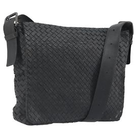 Borsa a Spalla BOTTEGA VENETA INTRECCIATO in Pelle Nera Auth ep15159