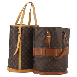 LOUIS VUITTON Monogram Bucket GM Tote Bag USA limited 2 Set LV Auth 192892