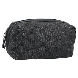 Pochette GUCCI GG Canvas Nera 29595 0959 Auth hk3987