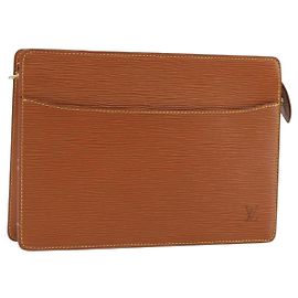 LOUIS VUITTON Epi Pochette Homme Tasche Braun Zipangu Gold M52528 LV Auth ep15592