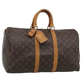 LOUIS VUITTON Borsa Boston Monogram Keepall 50 M41426 LV Auth 192652