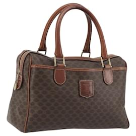 Céline CELINE Macadam Handtasche aus PVC und Leder Braun Goldfarben Authentisch ep15266