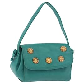 Borsa a Spalla LOEWE in Pelle Verde Oro Auth 190720A
