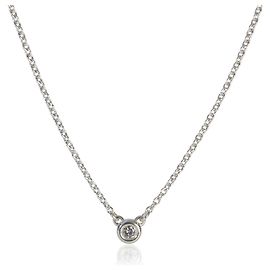 Tiffany & Co. Elsa Peretti Diamond By The Yard Anhänger aus Sterlingsilber und Diamant