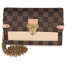 Louis Vuitton Vavin Chain Wallet in tela Damier Ebene crema