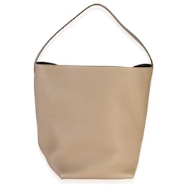 The Row Borsa Park Large N/S in pelle di vitello granulata Dark Taupe