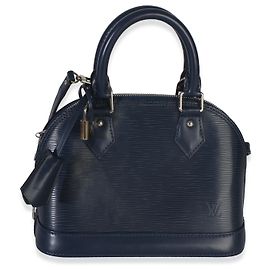 Louis Vuitton Alma BB en cuero Epi azul marino