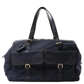Louis Vuitton Claudine Mini Lin Monogram Schultertasche Marineblau M42321