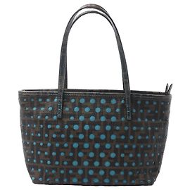 Borsa a tracolla FENDI ZUCCa in PVC marrone x blu 8BH223