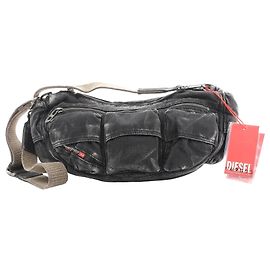 Borsa a tracolla in denim lavato con tasche multiple Diesel Multi-Pkts Multipocket in Grigio