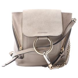 Chloé Zaino Chloe Faye in pelle e scamosciato Beige