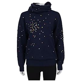 Luxuriöser blauer Kaschmir-Pullover Chanel 2014 Gr. 36 Gebraucht