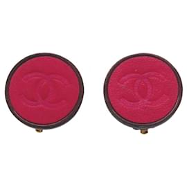 Orecchini a clip Chanel in oro e rosso