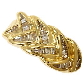 Autre Marque 18K Gelbgold-Ring mit braunem Diamanten