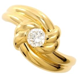 Autre Marque 18K Gelbgold-Ring mit Diamant