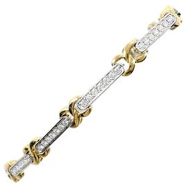 Autre Marque Elegante bracciale con charm in oro 18K con diamanti