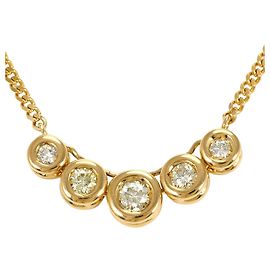 Autre Marque Collana in oro giallo 18K con diamante