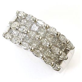 Autre Marque Anillo de banda de platino PT900 con diamante
