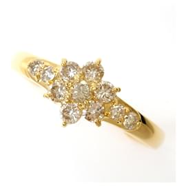 Anel de banda em ouro amarelo 18K e diamantes - Autre Marque