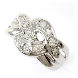 Autre Marque Anello a fascia in platino PT900 con diamante