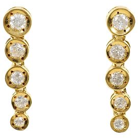 Autre Marque Orecchini a lobo in oro giallo 18K e diamanti