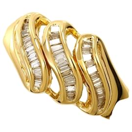 18K Gelbgold-Ring mit Diamant - Autre Marque