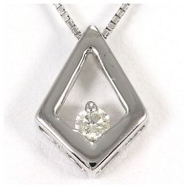 Autre Marque Collar de oro blanco de 18K con diamante