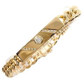 Autre Marque Bracciale con charm in oro giallo 18K con diamanti