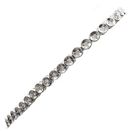 Autre Marque Bracciale con charm in oro bianco 14K con diamante