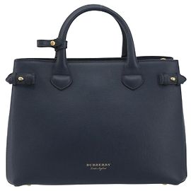 Borsa Tote Burberry Banner in pelle e tela House Check Media