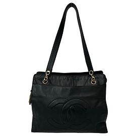 Borsa Mini Tote Chanel Vintage Coco Mark in agnello a mezza spalla