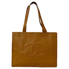 Borsa Tote CHANEL Vintage Coco Mark in pelle caviar