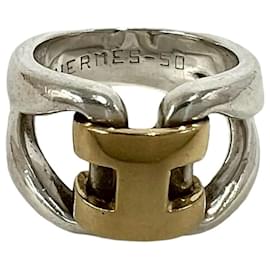 Hermès History Ring Silver and Yellow Gold