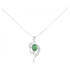 Autre Marque Collana in giada e diamanti in platino