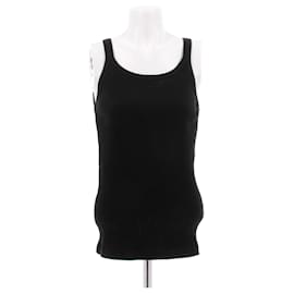 Top de tirantes negro de algodón Gucci