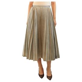 Falda midi plisada en denim azul lavado - talla UK 14 - Dior