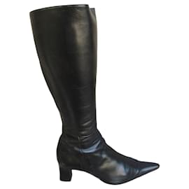 Autre Marque Parcours hohe Lederstiefel in Schwarz