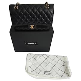 Chanel Classic Flap Medium Tasche Schwarzes Caviar-Leder
