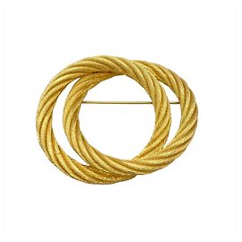 Christian Dior Double Circle Brooch