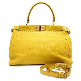 Borsa Fendi Peekaboo Medium Selleria da donna