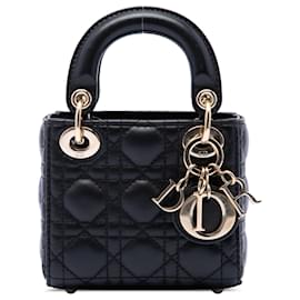 Lady Dior in micro agnello cannage nero di Dior
