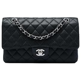 Chanel Black Medium Classic Caviar Double Flap